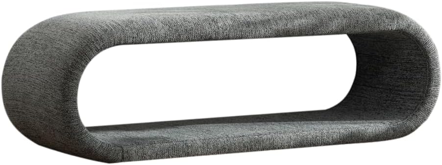 52.17" Wide Chenille Upholstered Bench for Bedroom End of Bed, Modern Shoe Bench for Entryway, Equipped with an Iron Frame, Dining Room, Living Room, Bedroom (Gray + Chenille)