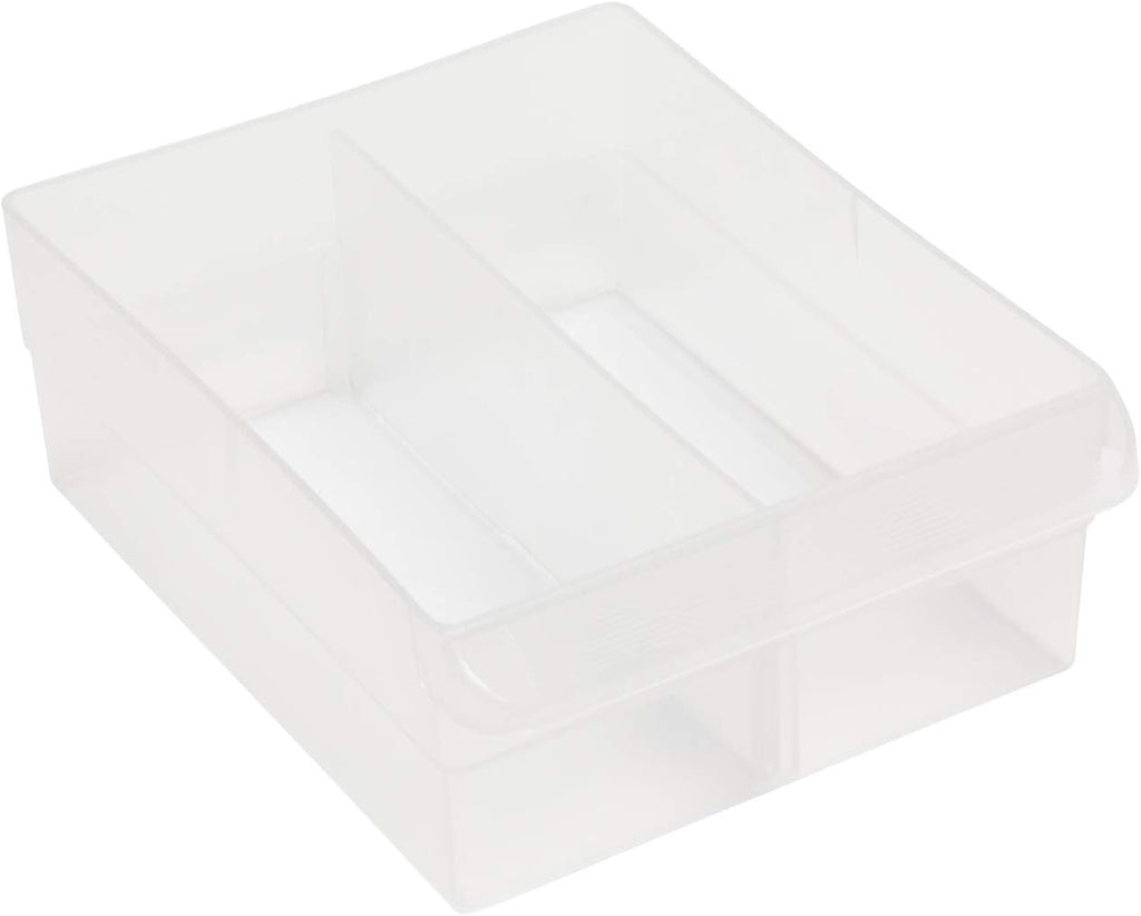 Akro-Mils 44 Drawer 10144REDBLK, Plastic Parts Storage Hardware and Craft Cabinet, Red & Black, (1-Pack) & 40717 Length Dividers for Plastic Storage Hardware, (6-Pack), Clear, Black