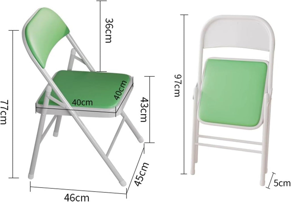Folding PU Upholstered Chair with Sturdy Metal Frame for Office and Dining Comfortable and Durable