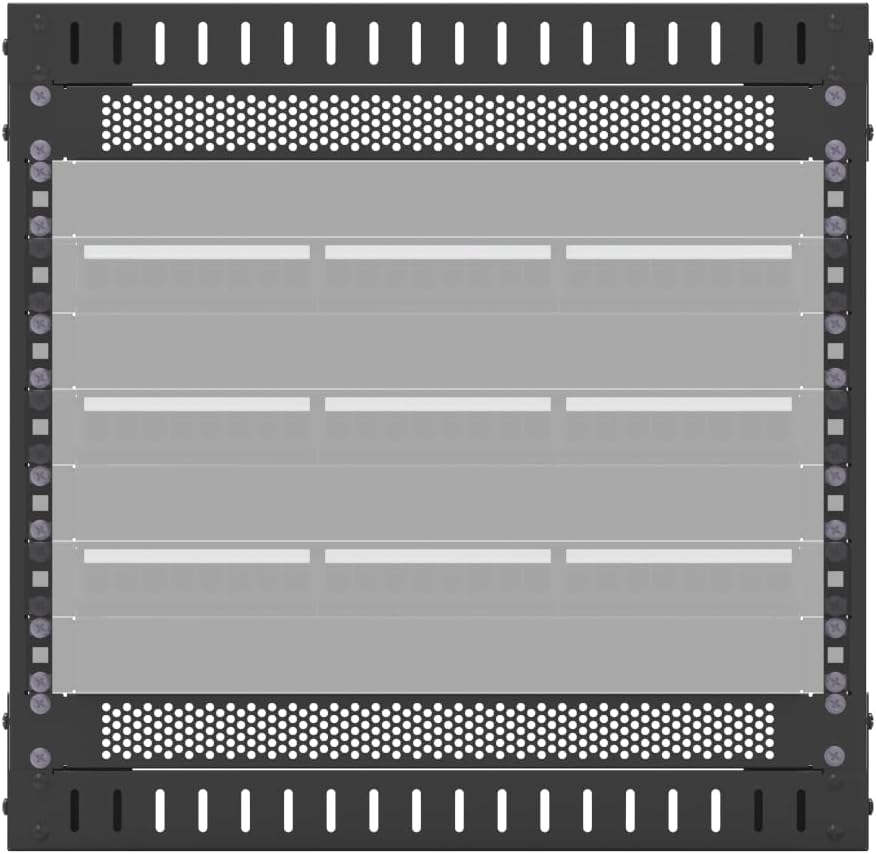 5 Pack 1U Venting Blank Panel - Steel Blank Rack Mount Panel Spacer for 19in Server Rack Cabinet or Enclosure, Black (1UVBP5PC)