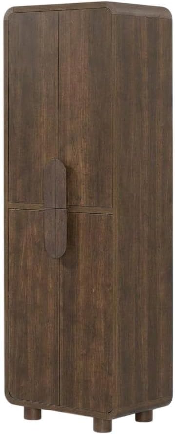 Furnifact Rustic Finish Pantry Cabinet, Durable Construction, Anti-Tip Mechanism, Spacious Storage, Easy Accessibility, Sturdy Frame for Kitchen Organization