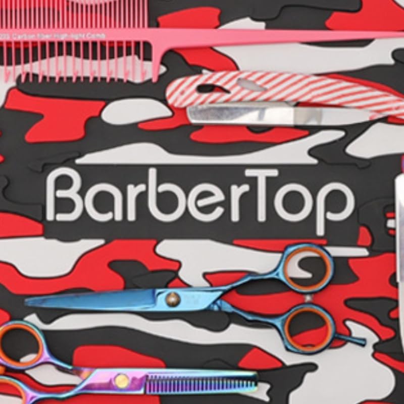 Barbershop Organizer Mats, 13 x 18.9 Barber Anti-Slip Mat Salon Haircutting Shaving Tools Resistant Table Pad Station, Clippers Matt for Beauty Salon Home