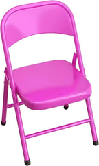 Folding Chairs, Indoor Outdoor Plastic Commercial Stackable Foldable Guest for Events Office Wedding(Rose Red)