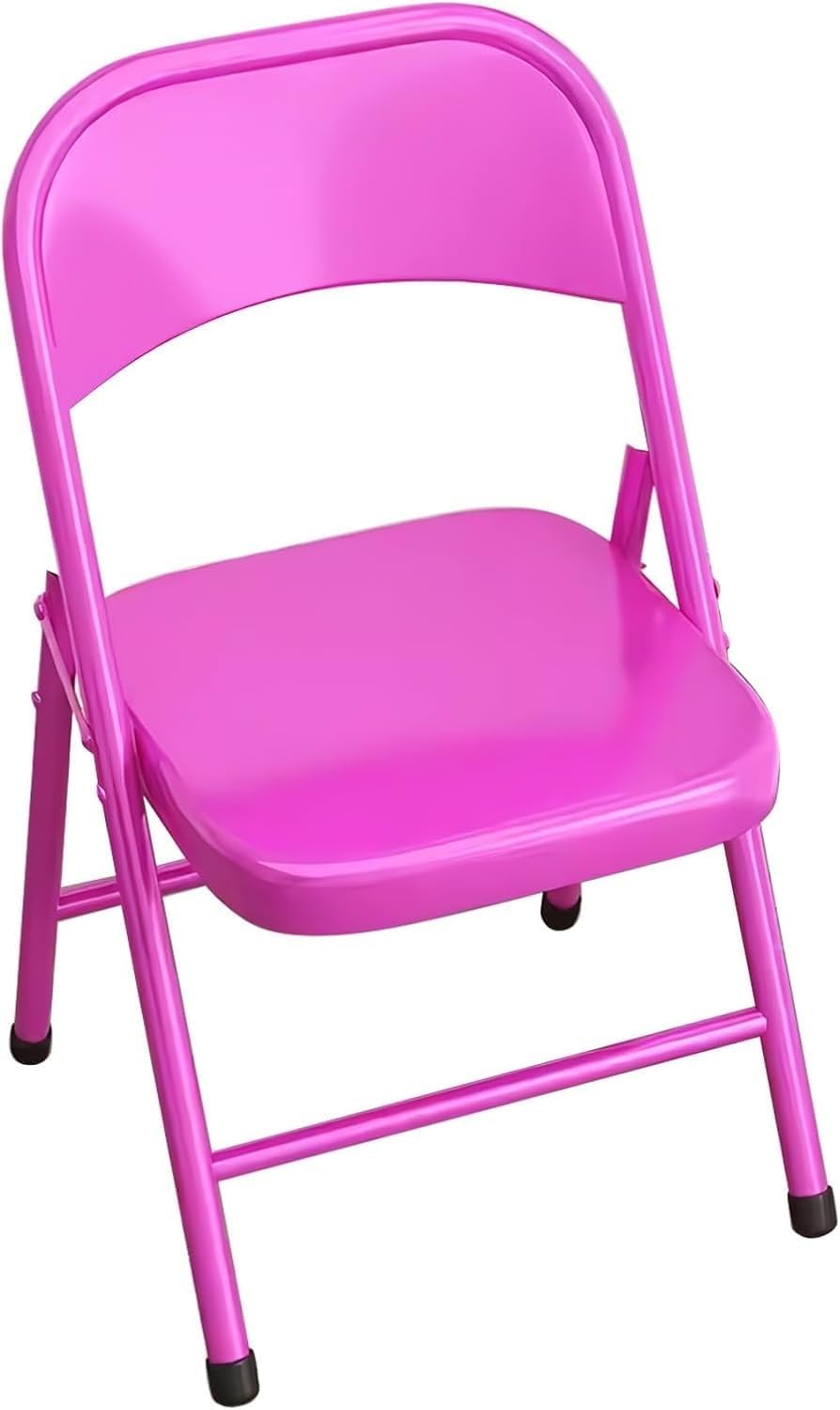 Folding Chairs, Indoor Outdoor Plastic Commercial Stackable Foldable Guest for Events Office Wedding(Rose Red)