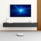 Floating TV Stand,47-118" Wall Mounted TV Shelf, Floating TV Consolewith Flip-Down Doors & Drawers, Modern TV Media Console Center Large Storage TV Stand (Black-Led, 110.2")