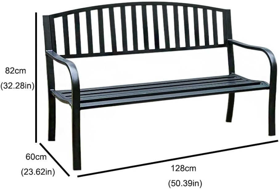 Patio Benches for Outdoors Outdoor Park Bench Community Plaza with Backrest Metal Leisure for Terrace Courtyard Balcony Shopping Mall Garden Benches for Outdoors