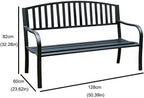 Patio Benches for Outdoors Outdoor Park Bench Community Plaza with Backrest Metal Leisure for Terrace Courtyard Balcony Shopping Mall Garden Benches for Outdoors