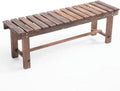 DRemdo Wooden Garden Benches, Tree Benches, 35"，47"，59" Double Wooden Benches, Brown Wooden Benches, Wooden Tables with Flat Noodles seat(90 * 40 * 35cm)