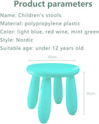 Children'S Footstools, Kindergarten Learning Stools,Children's Dresser Stool, Plastic Light Footstools Are Durable and Movable (Blue)