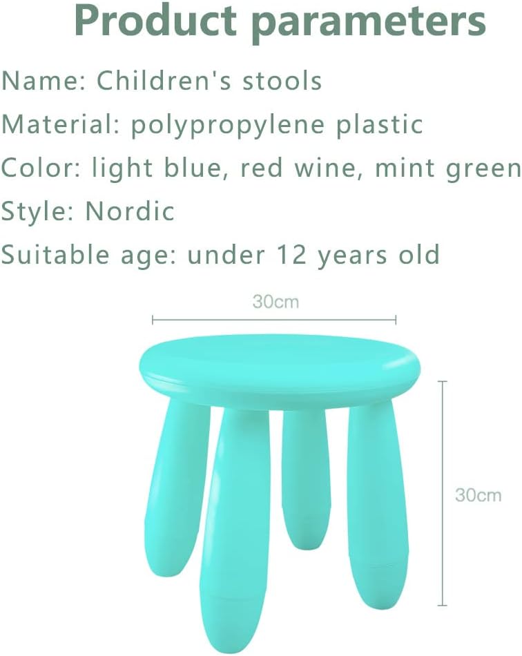 Children'S Footstools, Kindergarten Learning Stools,Children's Dresser Stool, Plastic Light Footstools Are Durable and Movable (Blue)
