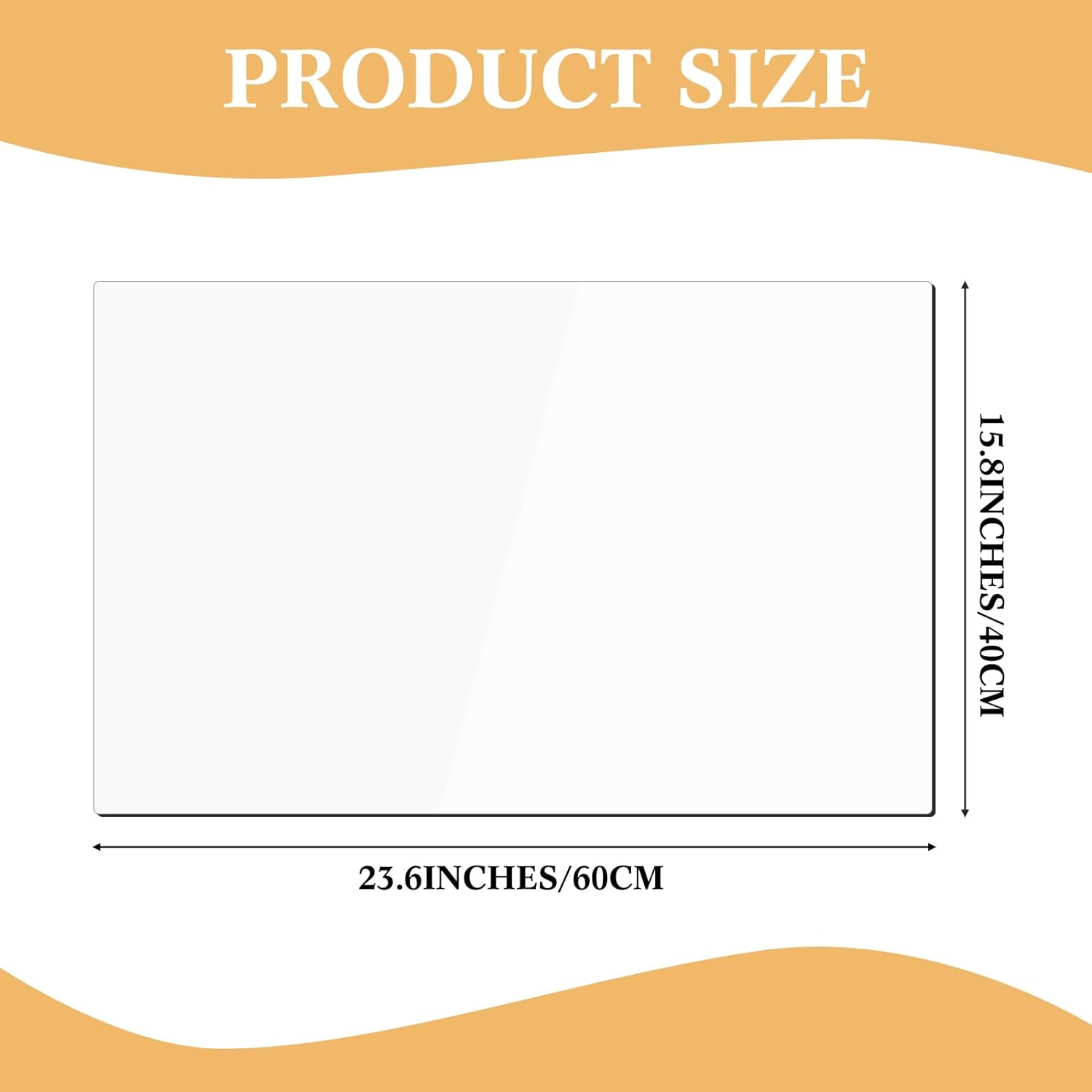 Nightstand Protector, Clear Plastic Table Cover Protector 15.8 x 23.6 Inch, 1.5mm Thick Rectangle PVC Coffee ＆Dresser Table Cover Mat, Can Be Trimmed to Fit Irregular Occasion(2 Pieces,Smooth)