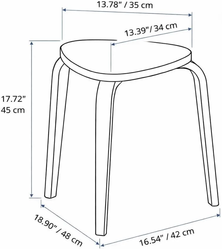 Modern Scandinavian Wooden Stool, Minimalist Round Side Table, Small Accent Table for Living Room, Bedroom, Entryway, Plant Stand, Lightweight Decorative Stool