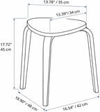 Modern Scandinavian Wooden Stool, Minimalist Round Side Table, Small Accent Table for Living Room, Bedroom, Entryway, Plant Stand, Lightweight Decorative Stool