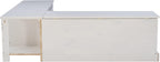 Linon Harris White Solid Pine Backless Nook with Interior Storage