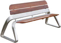 Patio Benches for Outdoors Park ChairOutdoor BenchStainless Steel Backrest SeatSolid Wood Leisure ChairCommunityOutdoor GardenSitting BenchSquare Chair Garden Benches for Outdoors