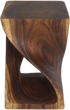 Haussmann Selorin Wide Twisted End Table 15 x 15 x 23 in H Walnut