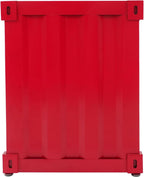 Industrial Metal Nightstand, Red Container Side Table with Locker Industrial Style End Table Metal Bedside Tables Nightstand for Living Rooms, Bedrooms and School Dormitories