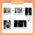 Wine Bottle Torch Kit 8 Pack, Includes 8 Long Life Torch Wicks, Lamp Cover & Brass Wick Mount(13.7 Inch,Bottle not Included)