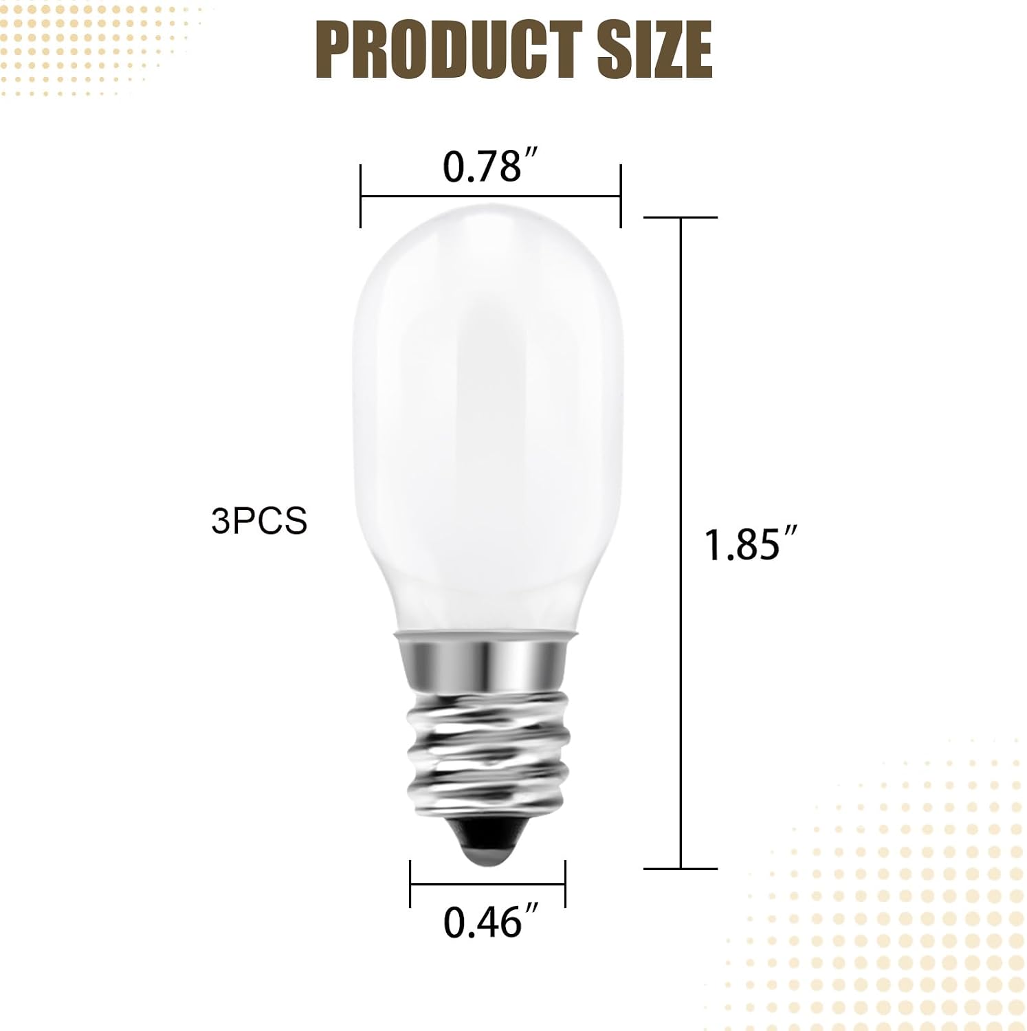 3 Packs E12 120V Light Bulbs for with Various Miniature Village Buildings and Accessories