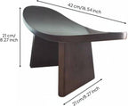 Meditation Bench Upright Wooden Kneeling Ergonomic Seat Easy to Assemble Portable Bench Suitable for, Walnut, M