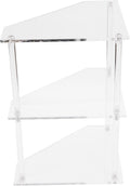 Acrylic Side Table, 3 Tier Corner Shelf Stand End Table Corner Display Rack Storage Shelf for Bathroom