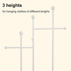JIAYUEJU Standing Coat Rack for Bedroom 19.69 x 11.02 x 68.9 in (White) | Heavy Duty, Space Saver, Metal Frame, Marble Base, Essential Items Organizer for Clothes Bags, for Living Room Hotel Entryway