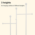 JIAYUEJU Standing Coat Rack for Bedroom 19.69 x 11.02 x 68.9 in (White) | Heavy Duty, Space Saver, Metal Frame, Marble Base, Essential Items Organizer for Clothes Bags, for Living Room Hotel Entryway