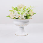 8Pcs White Compote Vases for Centerpieces, 4.7in Small Flower Vases | No Leakage, Rust-free, Metal Urn Vase, for Wedding, Birthday, Daily Home Decor, Christmas