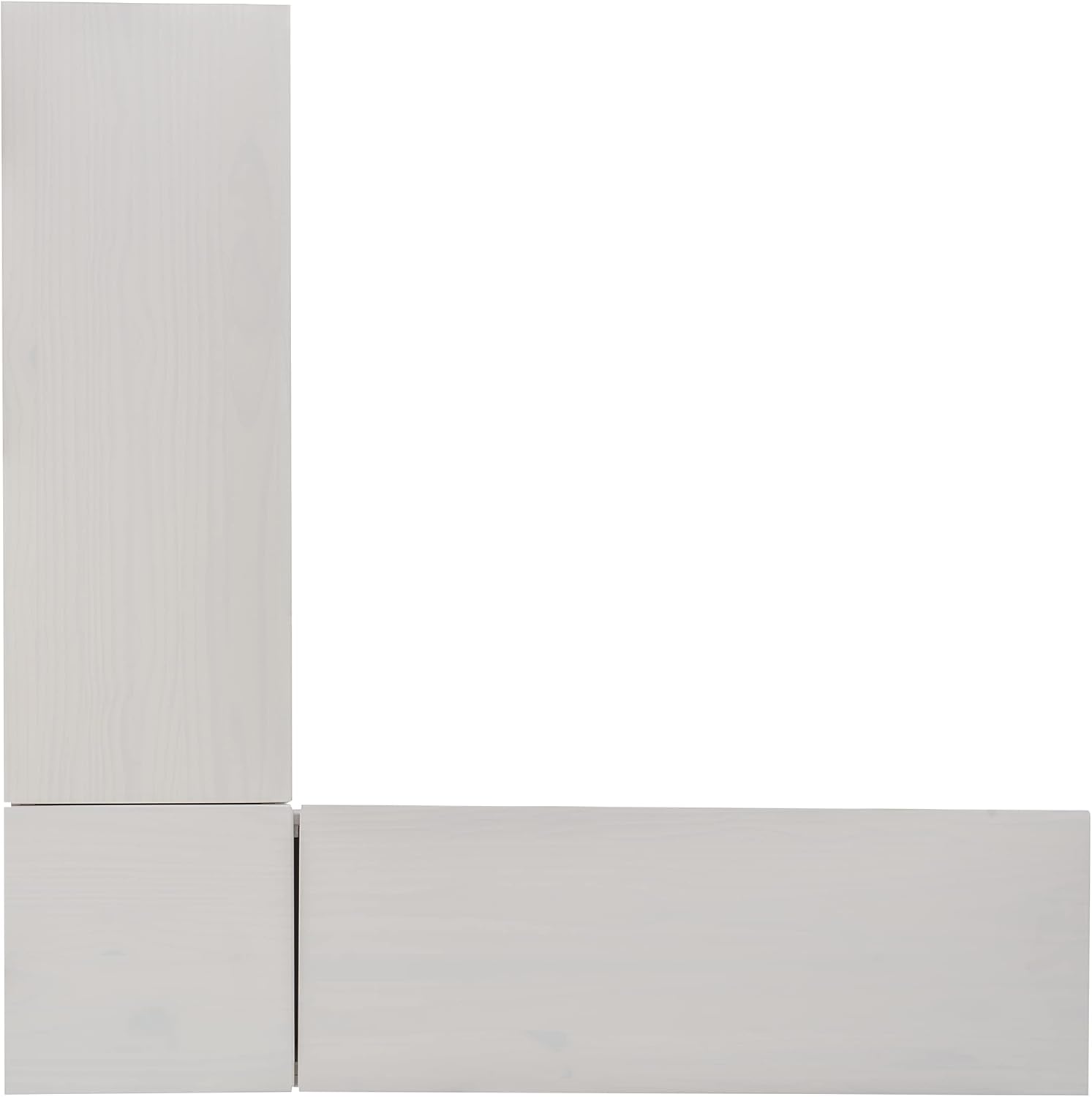 Linon Harris White Solid Pine Backless Nook with Interior Storage