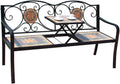 Patio Benches for Outdoors Outdoor Bench Nordic Wrought Iron Balcony Garden Table and Chairs Villa Terrace Leisure Double Garden Benches for Outdoors