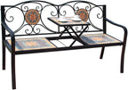 Patio Benches for Outdoors Outdoor Bench Nordic Wrought Iron Balcony Garden Table and Chairs Villa Terrace Leisure Double Garden Benches for Outdoors