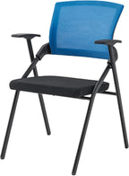 Folding Chair with High Resilience Sponge Backrest Extra Wide Ergonomic Bionic Curved Back Streamlined(C)