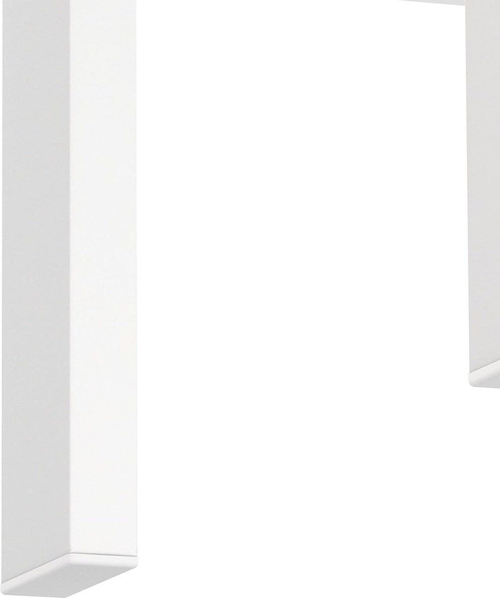 BIGTO 2 Pcs Tempered Glass Side Table, End Table for Living Room, Sofa Table White 17.72''*17.72''*20.5''Living Room Furniture