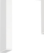 BIGTO 2 Pcs Tempered Glass Side Table, End Table for Living Room, Sofa Table White 17.72''*17.72''*20.5''Living Room Furniture