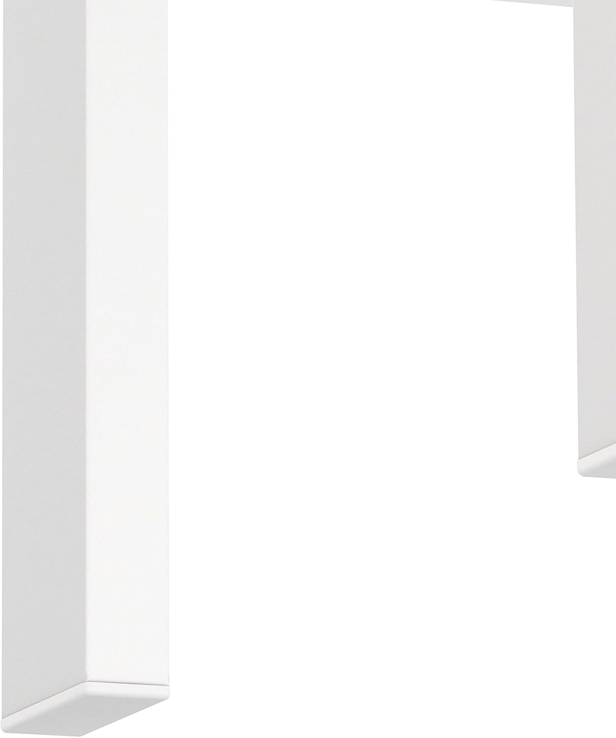 BIGTO 2 Pcs Tempered Glass Side Table, End Table for Living Room, Sofa Table White 17.72''*17.72''*20.5''Living Room Furniture