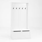 Entryway Bench with Standing Coat Rack, Hall Tree with Shoe Storage Bench, Entryway Organizer with 5 Hooks,for Kitchen Home