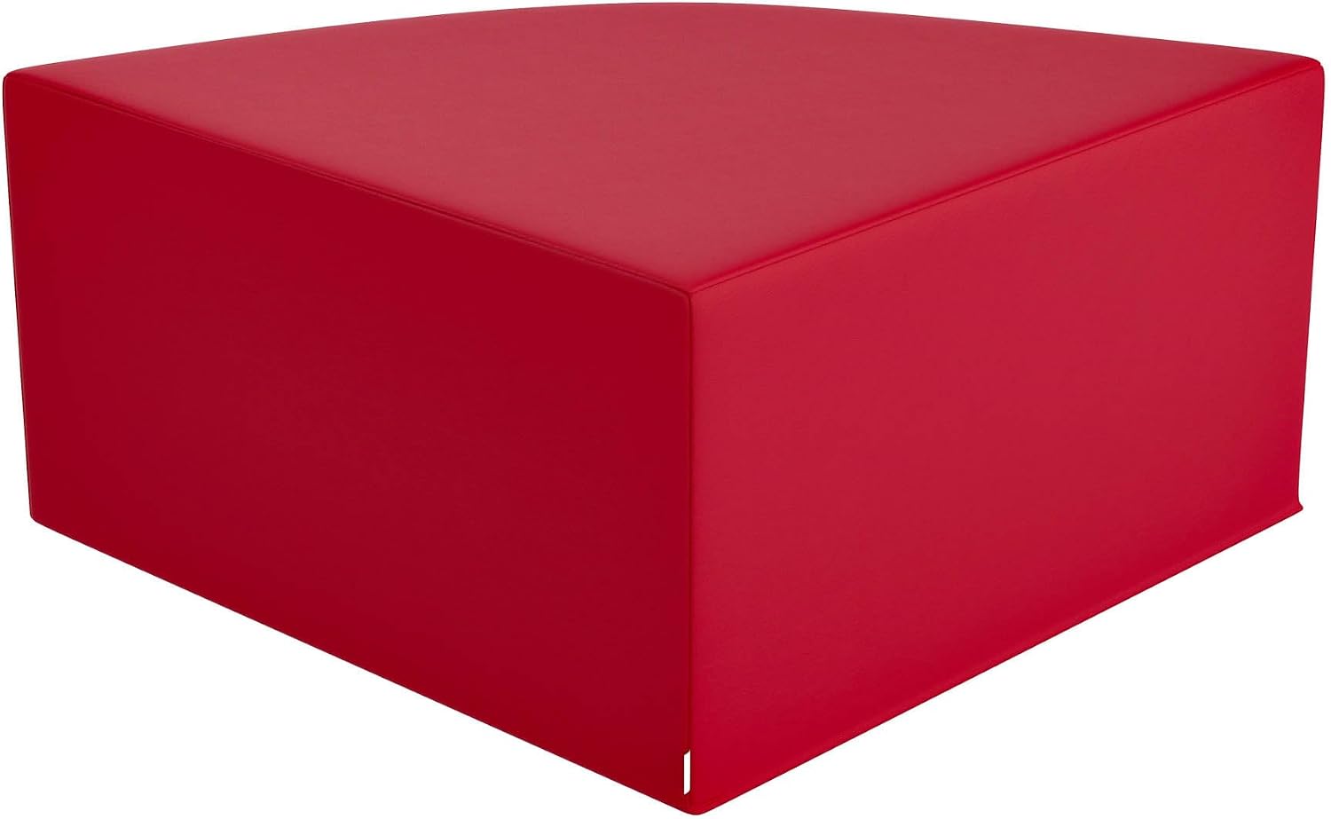 Children's Factory Corner Ottoman, Mix-and-Match Classroom Seating, Foam-Filled and Water-Resistant, Flexible Seating for Classroom Elementary, Size Large, Red