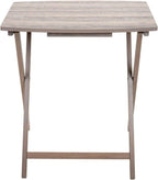 Modern XL Folding Tray Table, Rustic Gray for Indoor Use - 23.5 x 18 x 26 Inches