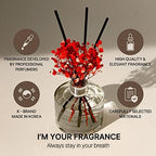 COCODOR Flower Reed Diffuser Set / 6.7oz / Garden Lavender/Scent Diffuser with Sticks Home Fragrance Oil Reed Diffuser for Bathroom Shelf Decor