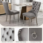 5-Piece White Marble Round Dining Table Set for 4, Modern Faux Marble Kitchen Table Set for 4 with Grey Tufted Chair,Circle White Silver Dinner Tables with American-Style Pedestal Base
