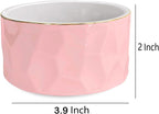 Paper Clip Holder Ceramic Paper Clip Holders Paperclips Holder Dispenser Cute Paper Clip Organizer for Desk Binder Clip Holder Bobby Pin Hair Clip Holder Gift for Office (Geo-Pink)