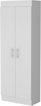 White 5-Shelf Storage Pantry Cabinet,Buffet Kitchen Sideboard,for Kitchen,Dining Room,11.9 * 23.6 * 66.8