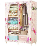 Simple Wardrobe Reinforced Thicken Cloth Sturdy Steel Frame Assembly Oxford Locker Hanging