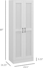 Tall Storage Cabinet with Movable Storage Shelves, Modern Style Pantry Cupboard Cabinet with Soft Close Doors,for Kitchen Home