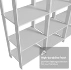 Madesa Kitchen Pantry Storage Rack with 15 Open Shelves 70" L Multiuse Modular Cabinet for Kitchen Organization (White)