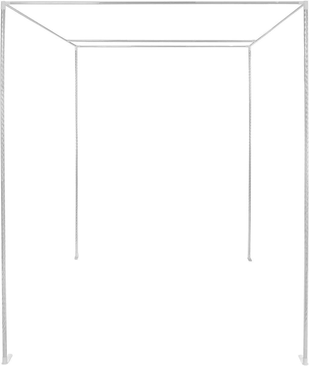 Canopy Bed Frame, Stainless Steel, Four Corner Bed Brackets with Extended Presser Feet, 3-Way Fixing Bed Net Stand, for Homes and Dormitories