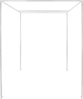 Canopy Bed Frame, Stainless Steel, Four Corner Bed Brackets with Extended Presser Feet, 3-Way Fixing Bed Net Stand, for Homes and Dormitories