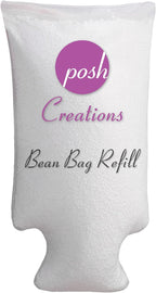 Posh Creations 2-Pack 200L EPS Bean Bag Refill and 100L EPS Bean Bag Refill with EZ-Pour Zipper Spout, White