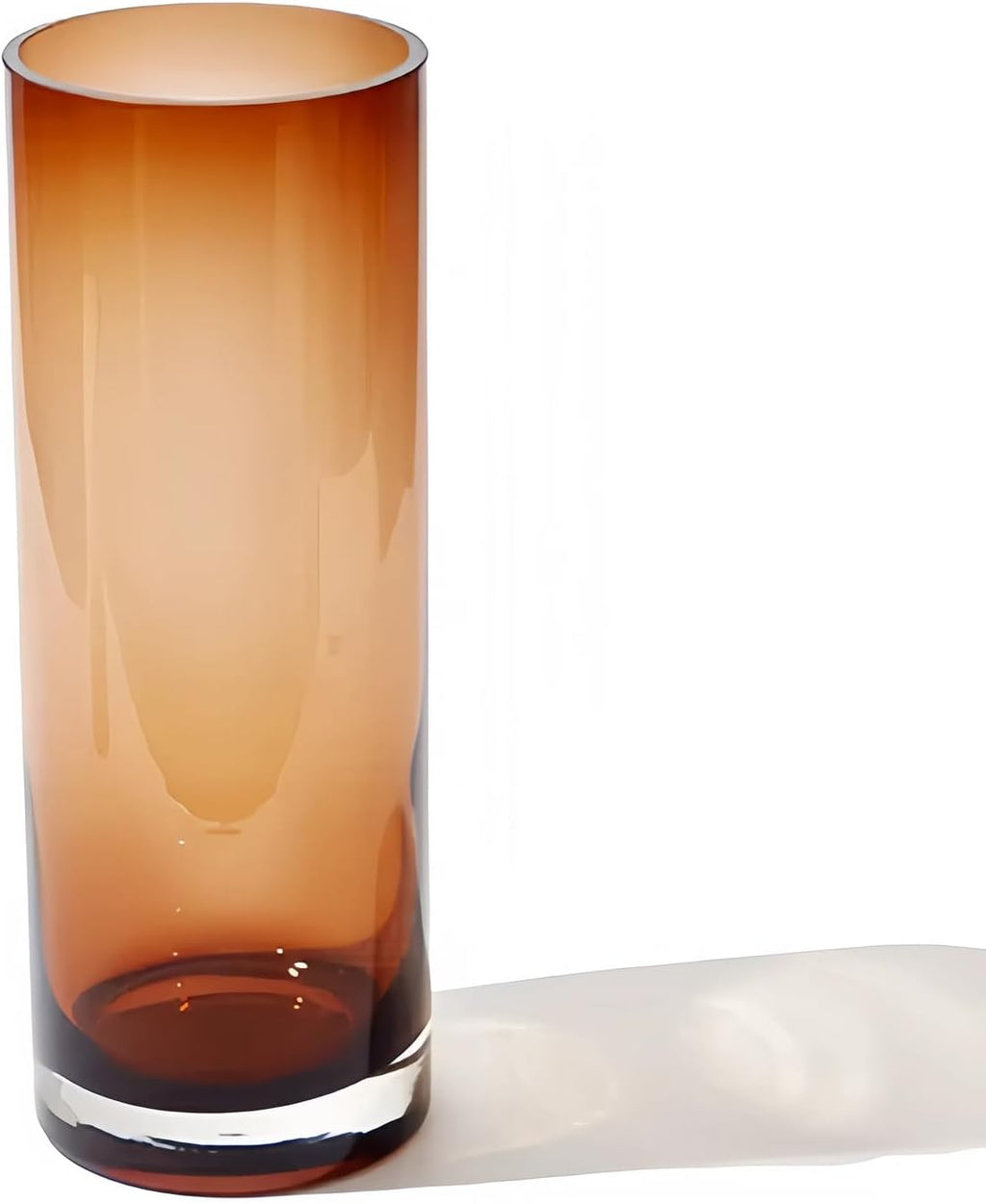 13" H Amber Flower Vase,4.85lb Large Glass Vases for Home Decoration, Noble Gray Vase for Flower Luxury Decor