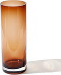13" H Amber Flower Vase,4.85lb Large Glass Vases for Home Decoration, Noble Gray Vase for Flower Luxury Decor